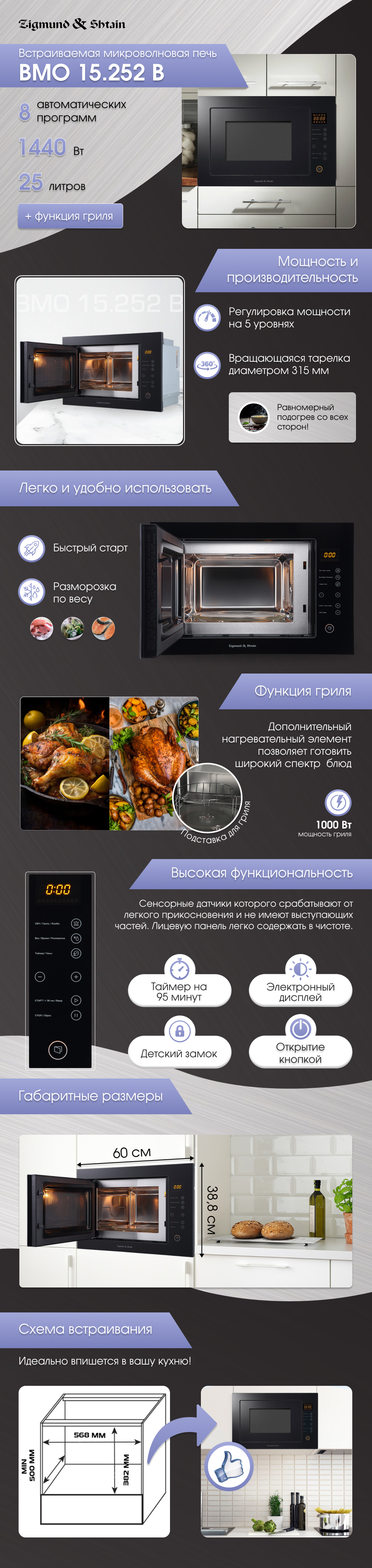 Микроволновка Zigmund & Shtain BMO 15.252 B
